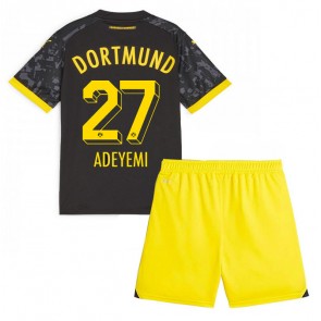 Borussia Dortmund Karim Adeyemi #27 Bortaställ Barn 2023-24 Kortärmad (+ Korta byxor)